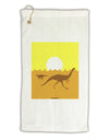 Jurassic Dinosaur Sunrise Micro Terry Gromet Golf Towel 16 x 25 inch by TooLoud-Golf Towel-TooLoud-White-Davson Sales