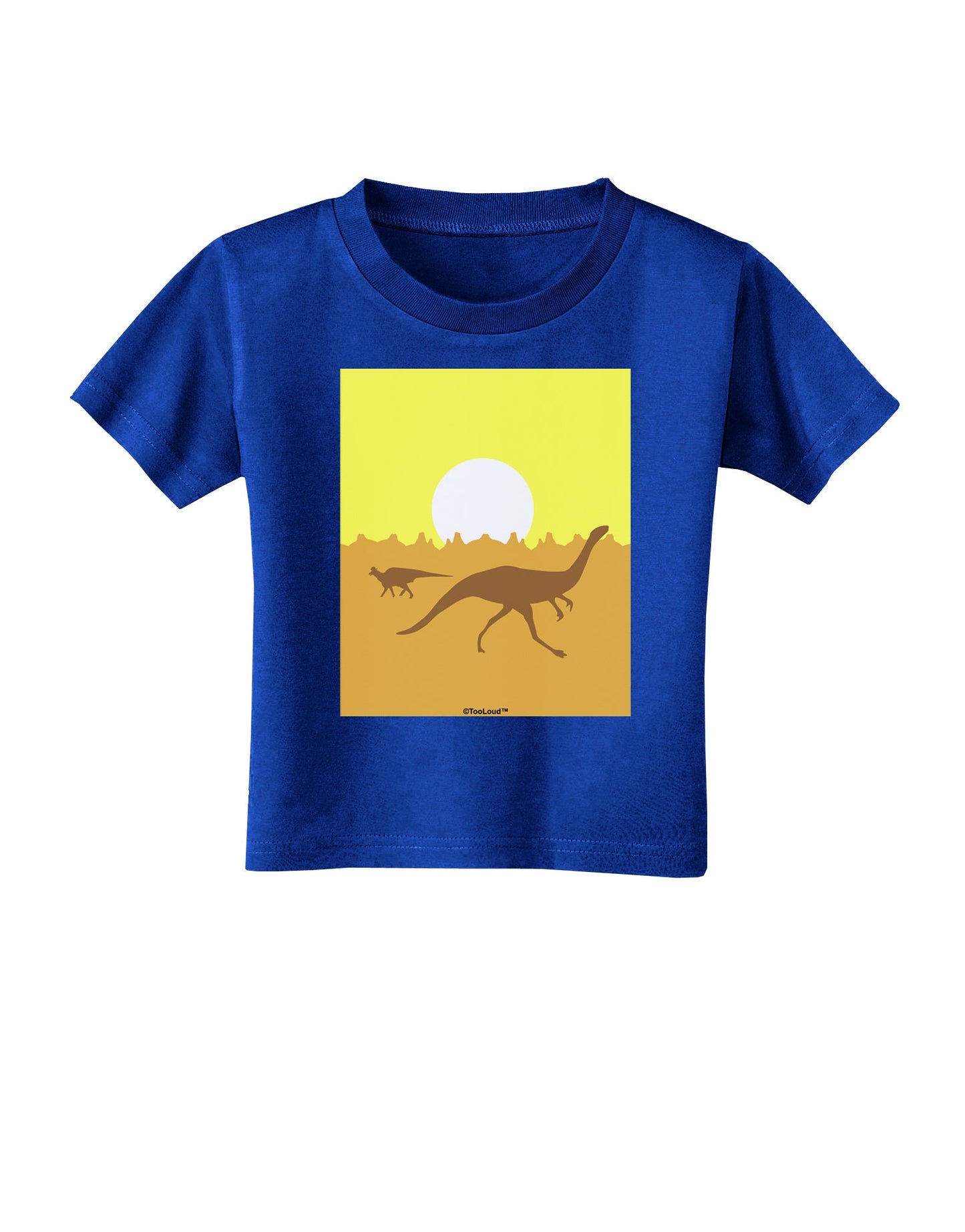 Jurassic Dinosaur Sunrise Toddler T-Shirt Dark by TooLoud-Toddler T-Shirt-TooLoud-Royal-Blue-2T-Davson Sales