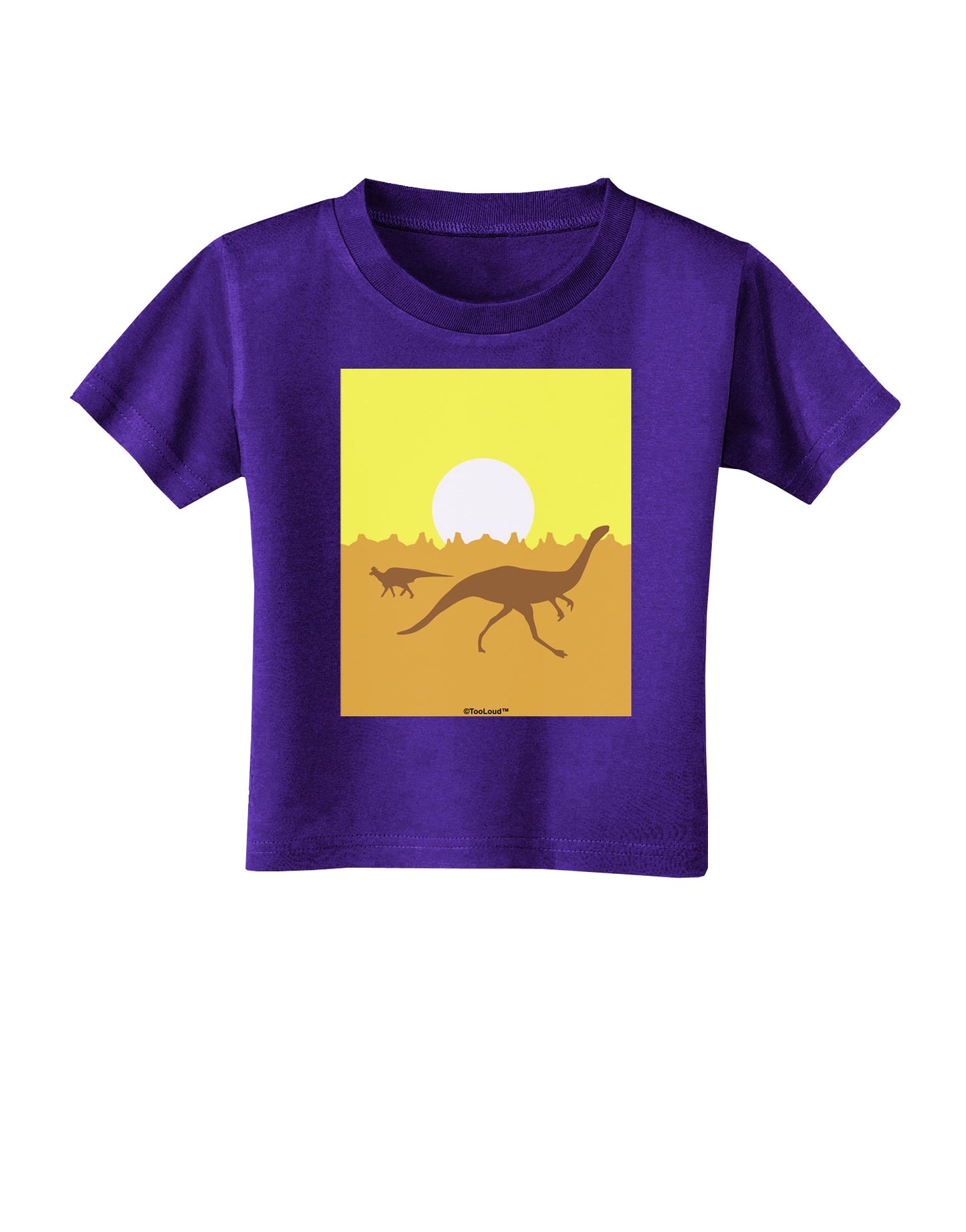Jurassic Dinosaur Sunrise Toddler T-Shirt Dark by TooLoud-Toddler T-Shirt-TooLoud-Purple-2T-Davson Sales