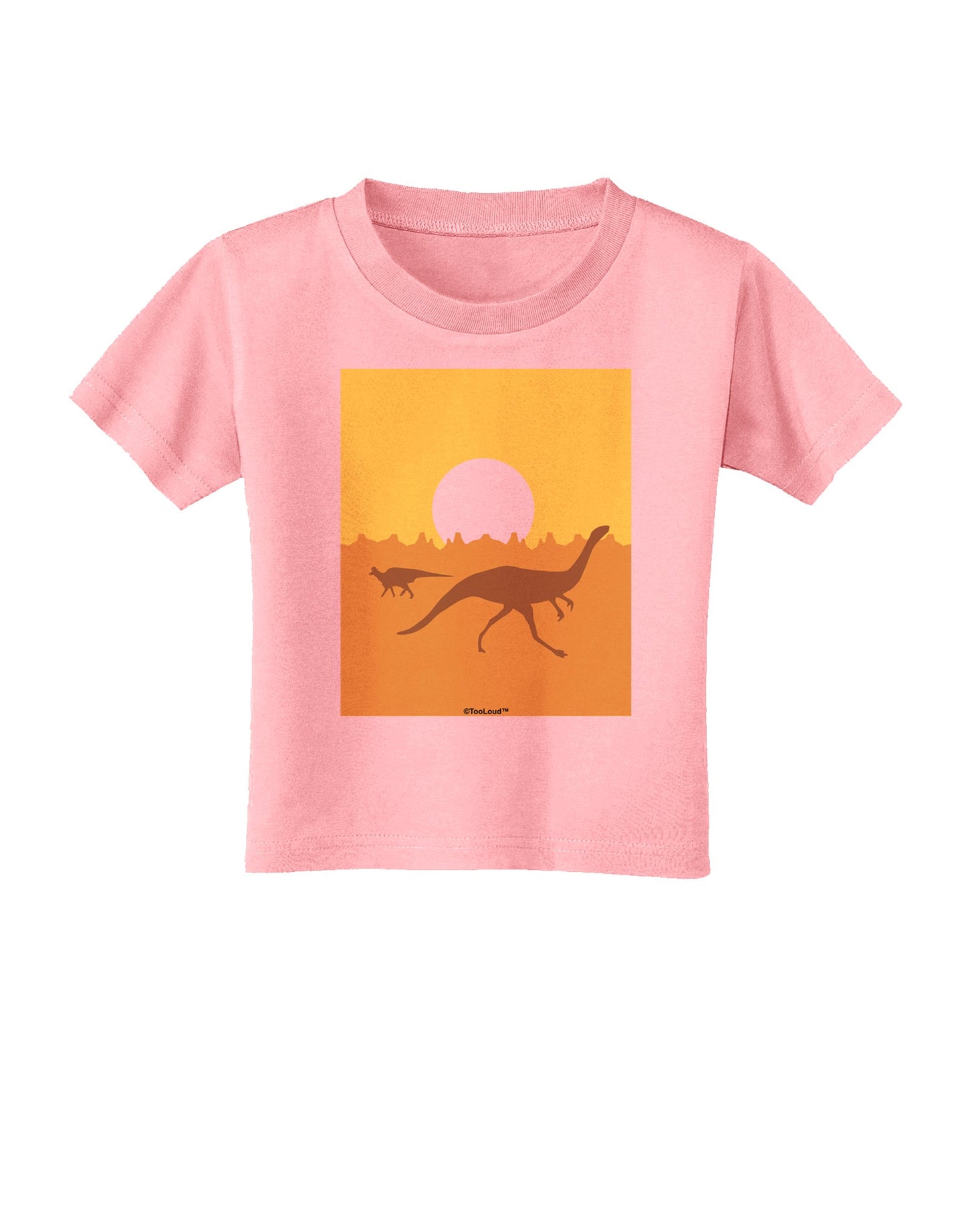 Jurassic Dinosaur Sunrise Toddler T-Shirt by TooLoud-Toddler T-Shirt-TooLoud-Candy-Pink-2T-Davson Sales