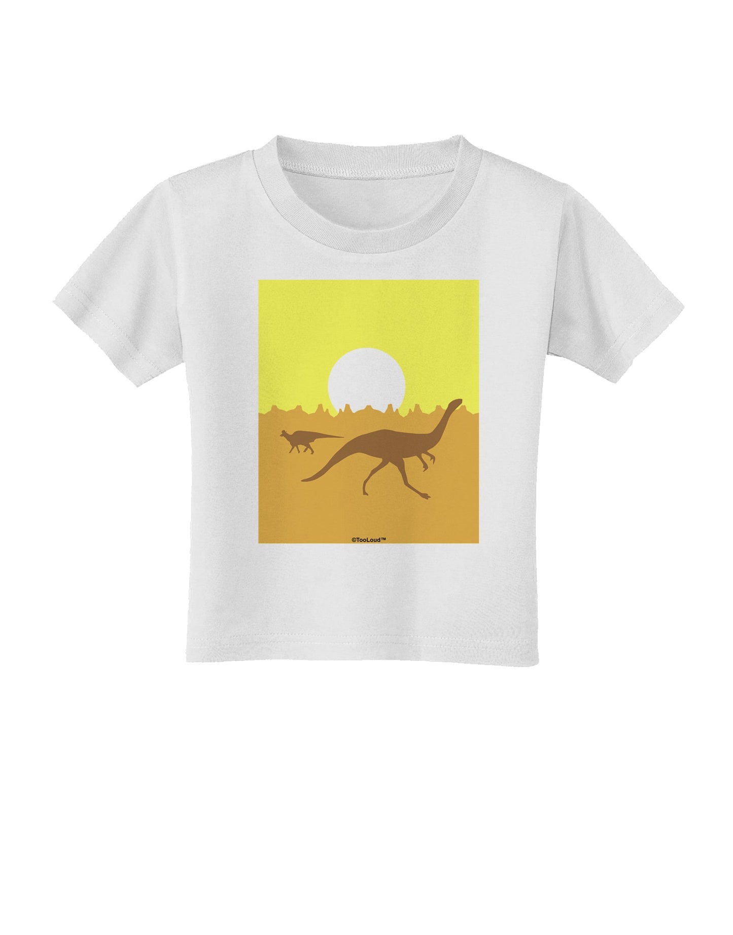 Jurassic Dinosaur Sunrise Toddler T-Shirt by TooLoud-Toddler T-Shirt-TooLoud-White-2T-Davson Sales