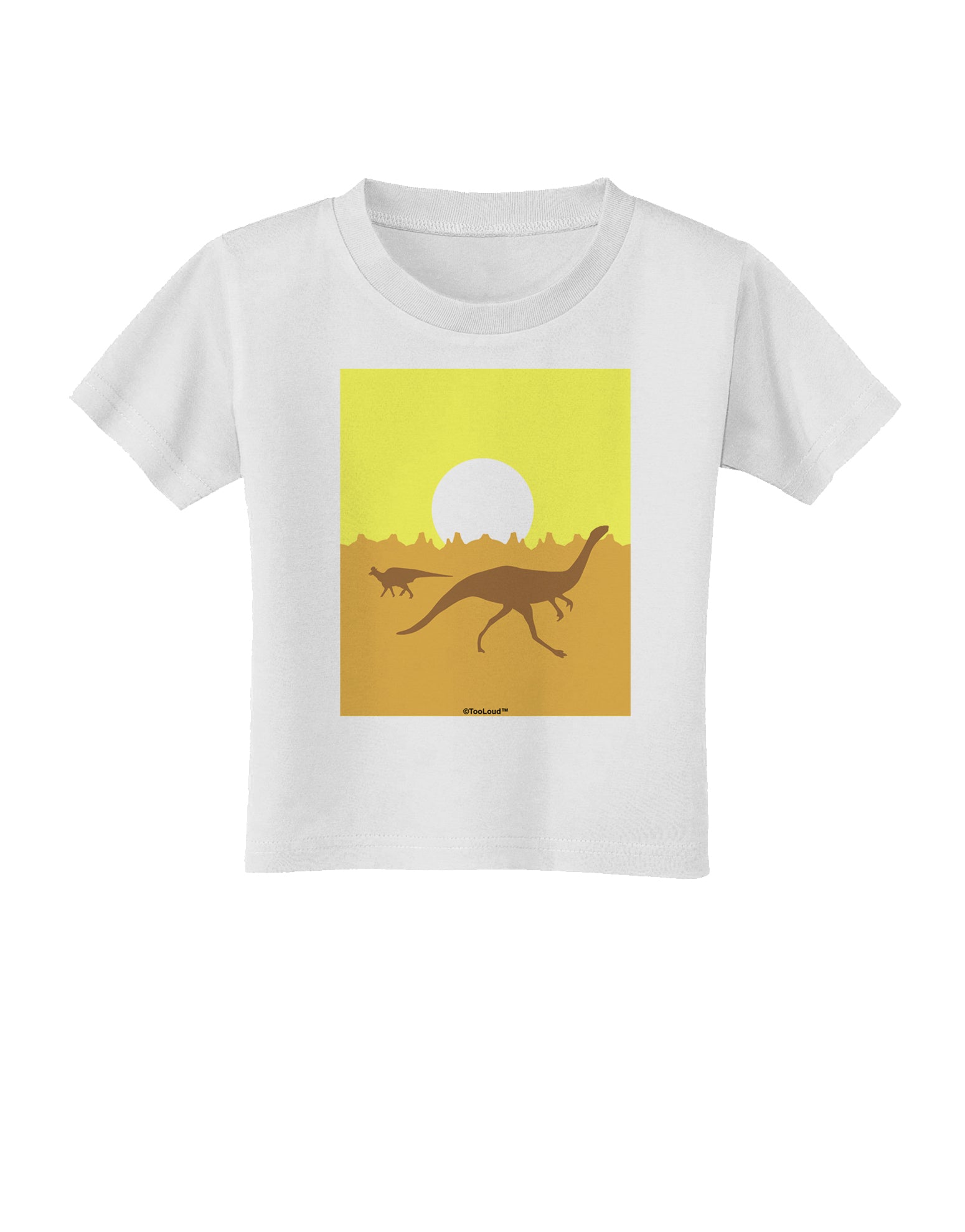 Jurassic Dinosaur Sunrise Toddler T-Shirt by TooLoud-Toddler T-Shirt-TooLoud-White-2T-Davson Sales