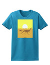 Jurassic Dinosaur Sunrise Womens Dark T-Shirt by TooLoud-Womens T-Shirt-TooLoud-Turquoise-X-Small-Davson Sales