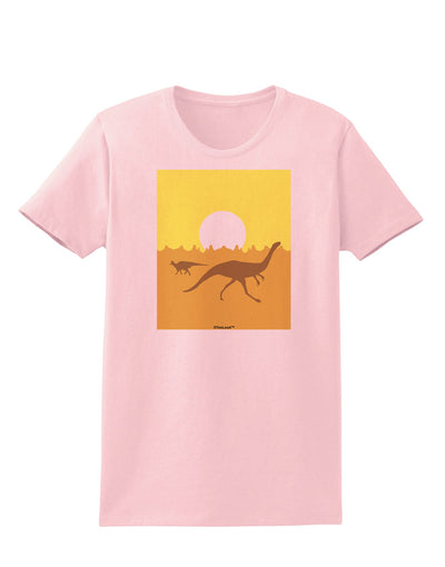 Jurassic Dinosaur Sunrise Womens T-Shirt by TooLoud-Womens T-Shirt-TooLoud-PalePink-X-Small-Davson Sales