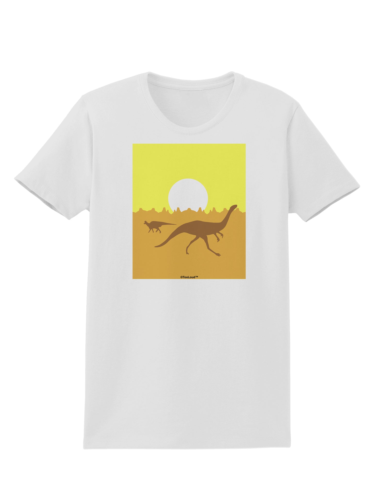 Jurassic Dinosaur Sunrise Womens T-Shirt by TooLoud-Womens T-Shirt-TooLoud-White-X-Small-Davson Sales