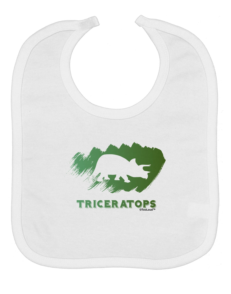 Jurassic Triceratops Design Baby Bib by TooLoud