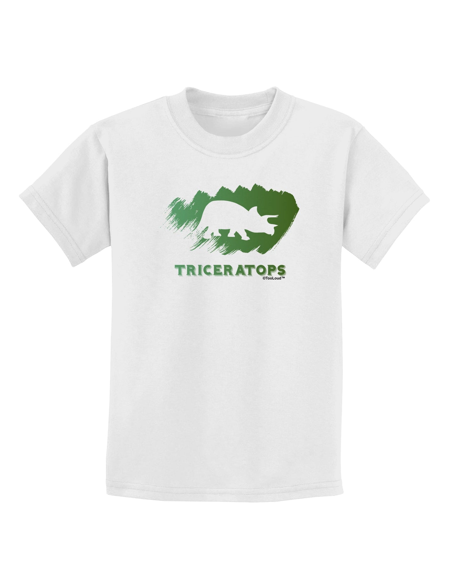 Jurassic Triceratops Design Childrens T-Shirt by TooLoud-Childrens T-Shirt-TooLoud-White-X-Small-Davson Sales