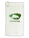 Jurassic Triceratops Design Micro Terry Gromet Golf Towel 16 x 25 inch by TooLoud-Golf Towel-TooLoud-White-Davson Sales