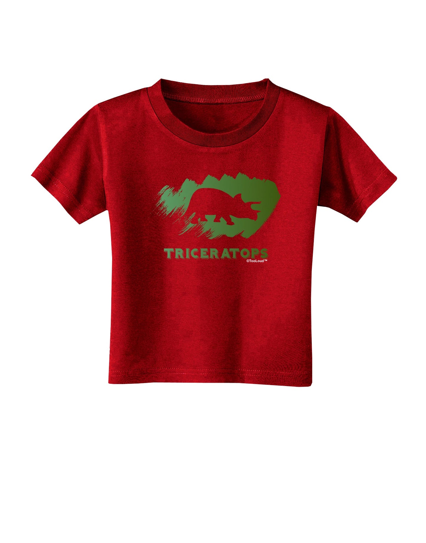 Jurassic Triceratops Design Toddler T-Shirt Dark by TooLoud-Toddler T-Shirt-TooLoud-Red-2T-Davson Sales