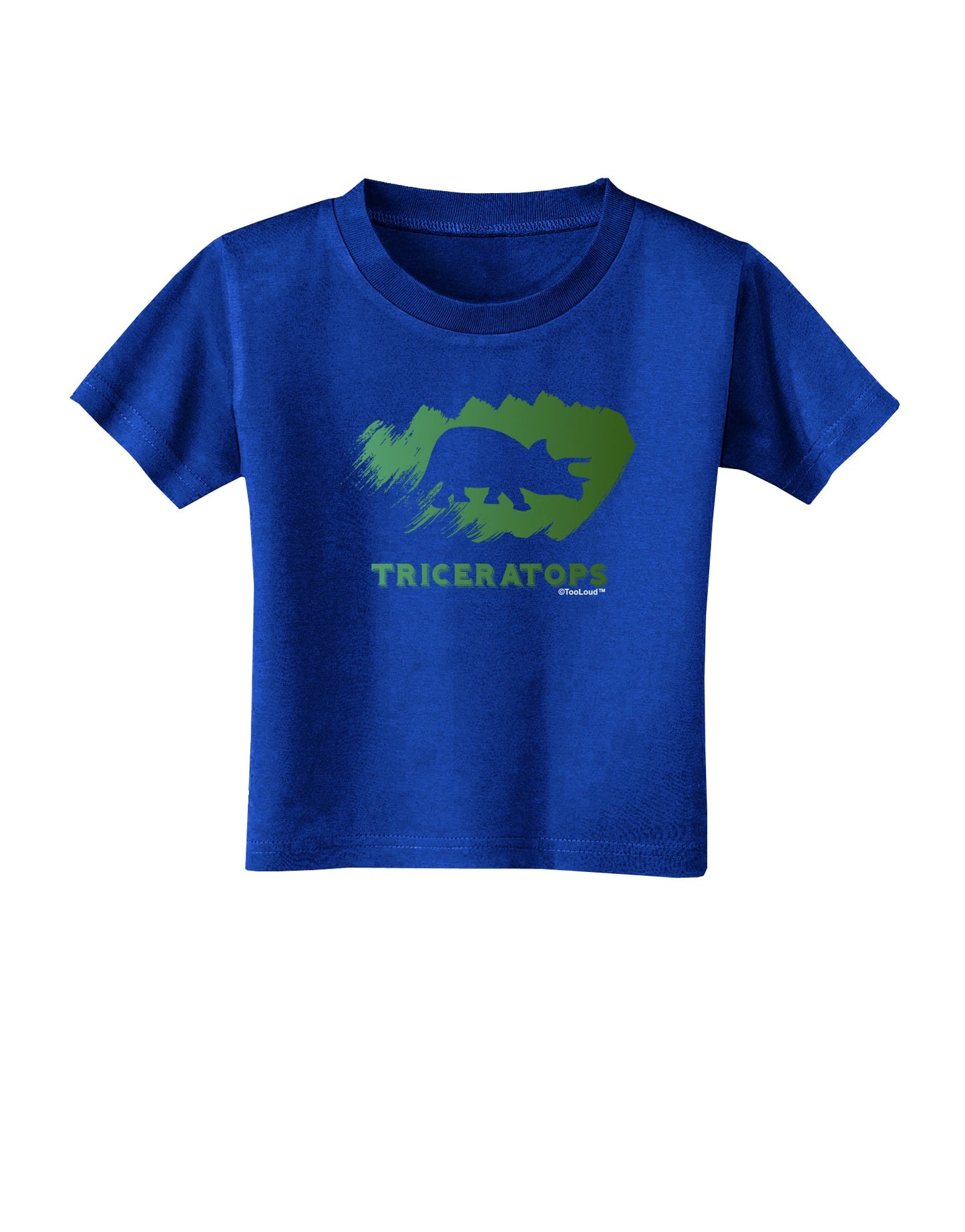 Jurassic Triceratops Design Toddler T-Shirt Dark by TooLoud-Toddler T-Shirt-TooLoud-Royal-Blue-2T-Davson Sales