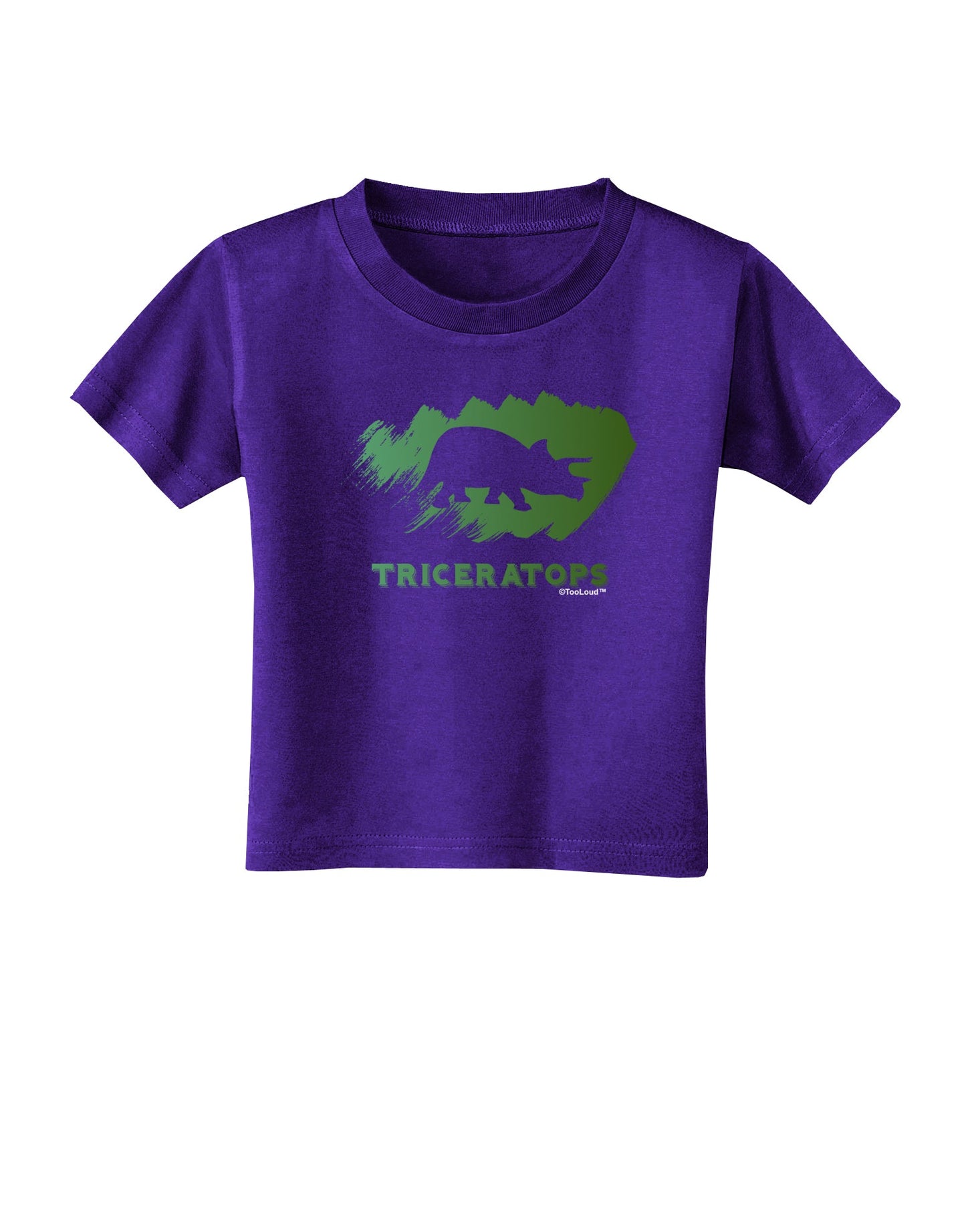 Jurassic Triceratops Design Toddler T-Shirt Dark by TooLoud-Toddler T-Shirt-TooLoud-Purple-2T-Davson Sales