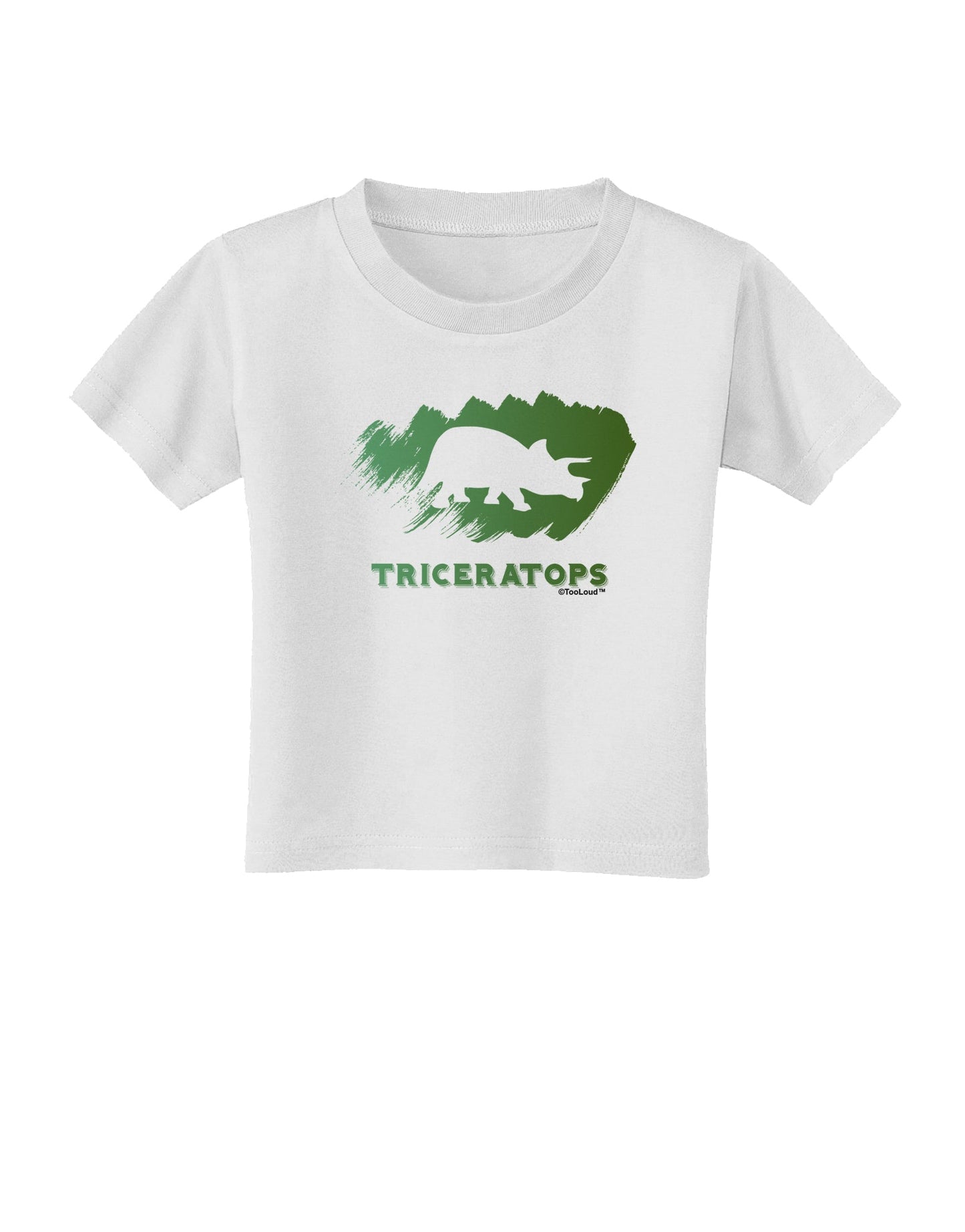 Jurassic Triceratops Design Toddler T-Shirt by TooLoud-Toddler T-Shirt-TooLoud-White-2T-Davson Sales