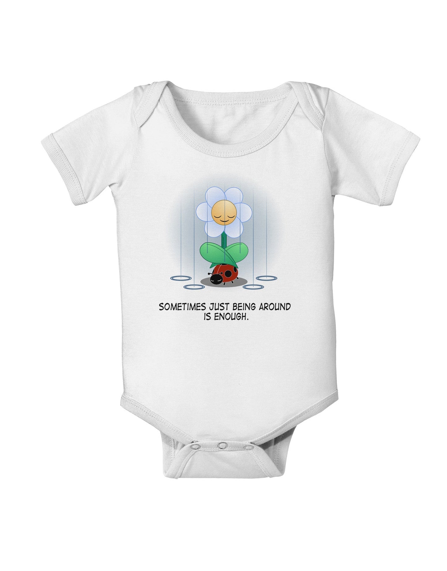 Just Being Around - Inspirational Words Baby Romper Bodysuit-Baby Romper-TooLoud-White-06-Months-Davson Sales