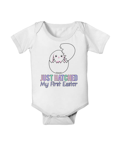 Just Hatched - My First Easter Baby Romper Bodysuit by TooLoud-Baby Romper-TooLoud-White-06-Months-Davson Sales