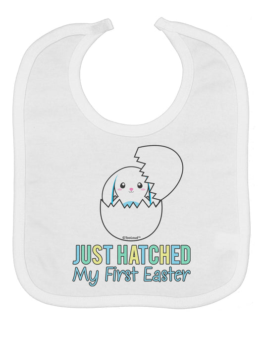 Just Hatched - My First Easter - Blue Baby Bib by TooLoud