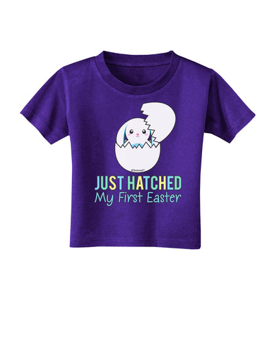 Just Hatched - My First Easter - Blue Toddler T-Shirt Dark by TooLoud-Toddler T-Shirt-TooLoud-Purple-2T-Davson Sales