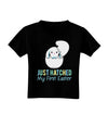Just Hatched - My First Easter - Blue Toddler T-Shirt Dark by TooLoud-Toddler T-Shirt-TooLoud-Black-2T-Davson Sales