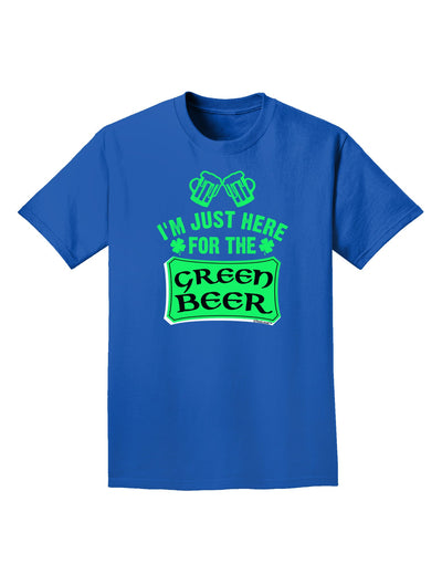 Just Here For The Green Beer Adult Dark T-Shirt-Mens T-Shirt-TooLoud-Royal-Blue-Small-Davson Sales