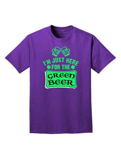 Just Here For The Green Beer Adult Dark T-Shirt-Mens T-Shirt-TooLoud-Purple-Small-Davson Sales