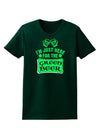 Just Here For The Green Beer Womens Dark T-Shirt-TooLoud-Forest-Green-Small-Davson Sales