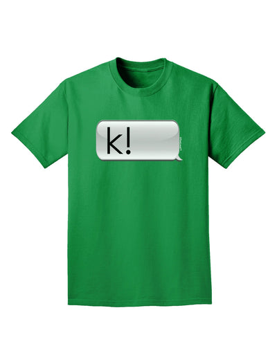 K Text Bubble Adult Dark T-Shirt-Mens T-Shirt-TooLoud-Kelly-Green-Small-Davson Sales