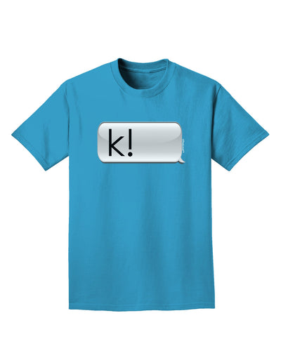 K Text Bubble Adult Dark T-Shirt-Mens T-Shirt-TooLoud-Turquoise-Small-Davson Sales