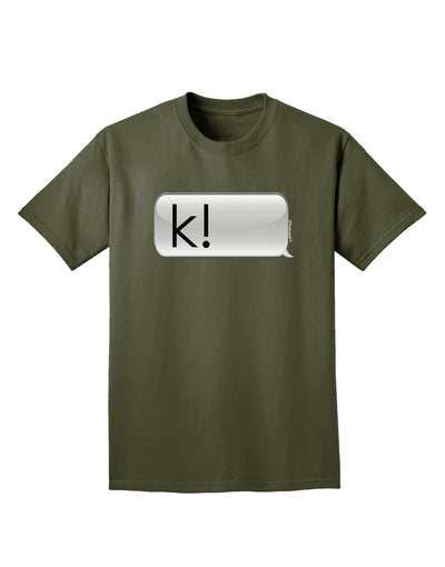 K Text Bubble Adult Dark T-Shirt-Mens T-Shirt-TooLoud-Military-Green-Small-Davson Sales