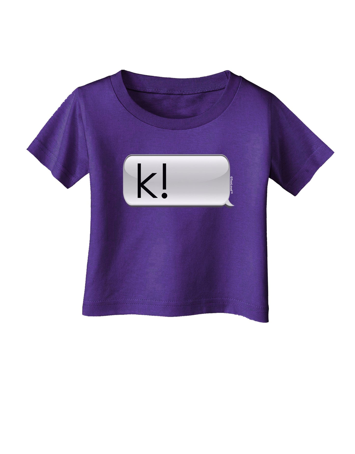 K Text Bubble Infant T-Shirt Dark-Infant T-Shirt-TooLoud-Purple-06-Months-Davson Sales