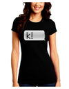 K Text Bubble Juniors Petite Crew Dark T-Shirt-T-Shirts Juniors Tops-TooLoud-Black-Juniors Fitted Small-Davson Sales