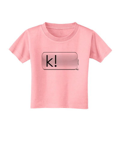 K Text Bubble Toddler T-Shirt-Toddler T-Shirt-TooLoud-Candy-Pink-2T-Davson Sales