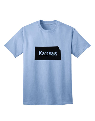 Kansas - United States Shape Adult T-Shirt by TooLoud: A Stylish Representation of Kansas for Discerning Shoppers-Mens T-shirts-TooLoud-Light-Blue-Small-Davson Sales