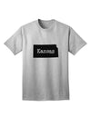 Kansas - United States Shape Adult T-Shirt by TooLoud: A Stylish Representation of Kansas for Discerning Shoppers-Mens T-shirts-TooLoud-AshGray-Small-Davson Sales