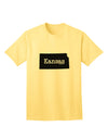 Kansas - United States Shape Adult T-Shirt by TooLoud: A Stylish Representation of Kansas for Discerning Shoppers-Mens T-shirts-TooLoud-Yellow-Small-Davson Sales