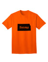 Kansas - United States Shape Adult T-Shirt by TooLoud: A Stylish Representation of Kansas for Discerning Shoppers-Mens T-shirts-TooLoud-Orange-Small-Davson Sales