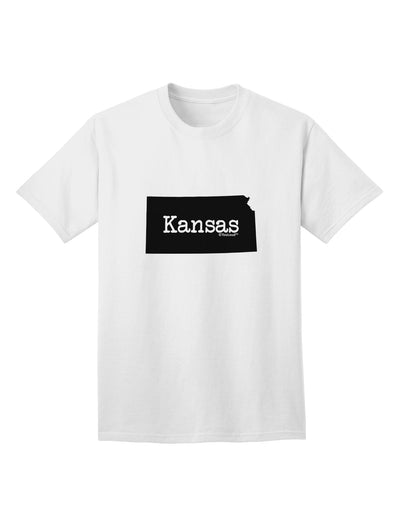 Kansas - United States Shape Adult T-Shirt by TooLoud: A Stylish Representation of Kansas for Discerning Shoppers-Mens T-shirts-TooLoud-White-Small-Davson Sales