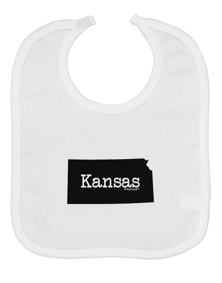 Kansas - United States Shape Baby Bib by TooLoud