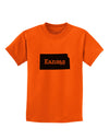 Kansas - United States Shape Childrens T-Shirt by TooLoud-Childrens T-Shirt-TooLoud-Orange-X-Small-Davson Sales