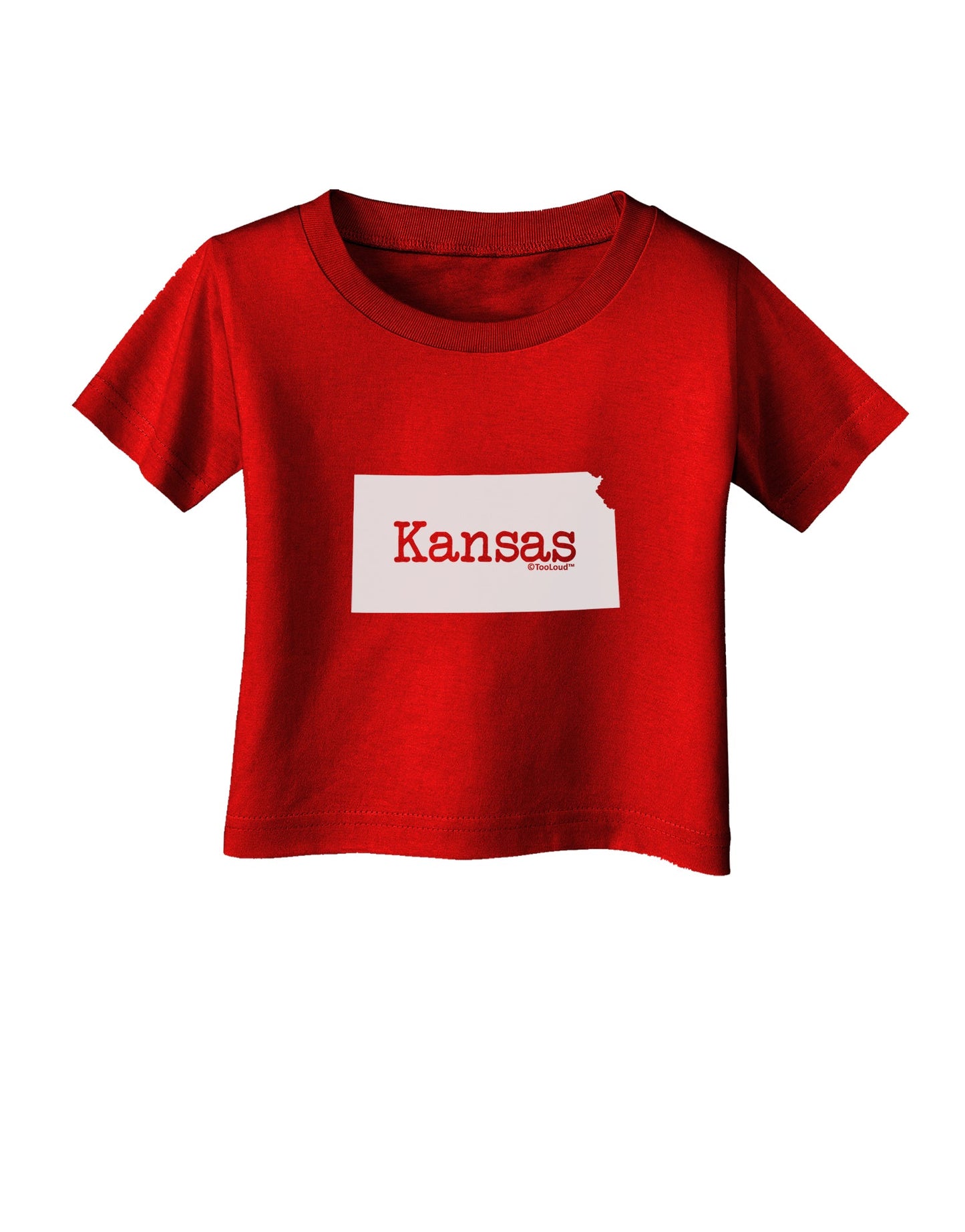 Kansas - United States Shape Infant T-Shirt Dark by TooLoud-Infant T-Shirt-TooLoud-Red-06-Months-Davson Sales