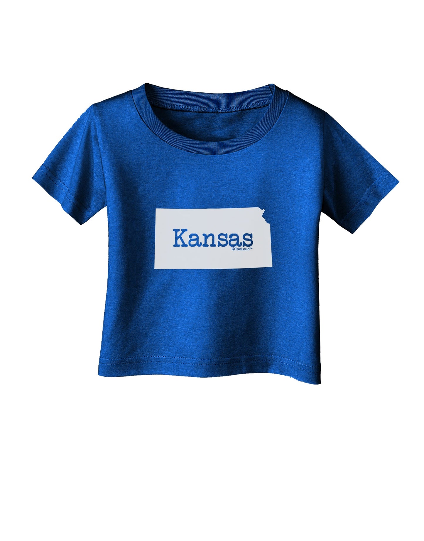 Kansas - United States Shape Infant T-Shirt Dark by TooLoud-Infant T-Shirt-TooLoud-Royal-Blue-06-Months-Davson Sales