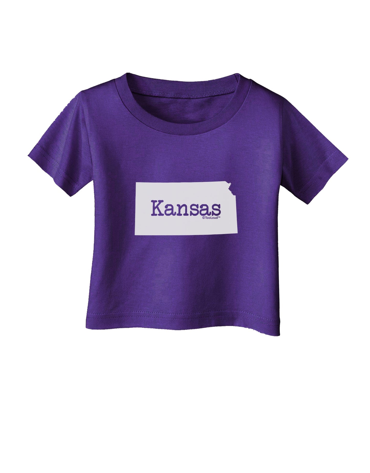 Kansas - United States Shape Infant T-Shirt Dark by TooLoud-Infant T-Shirt-TooLoud-Purple-06-Months-Davson Sales
