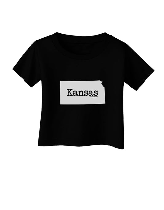 Kansas - United States Shape Infant T-Shirt Dark by TooLoud-Infant T-Shirt-TooLoud-Black-06-Months-Davson Sales