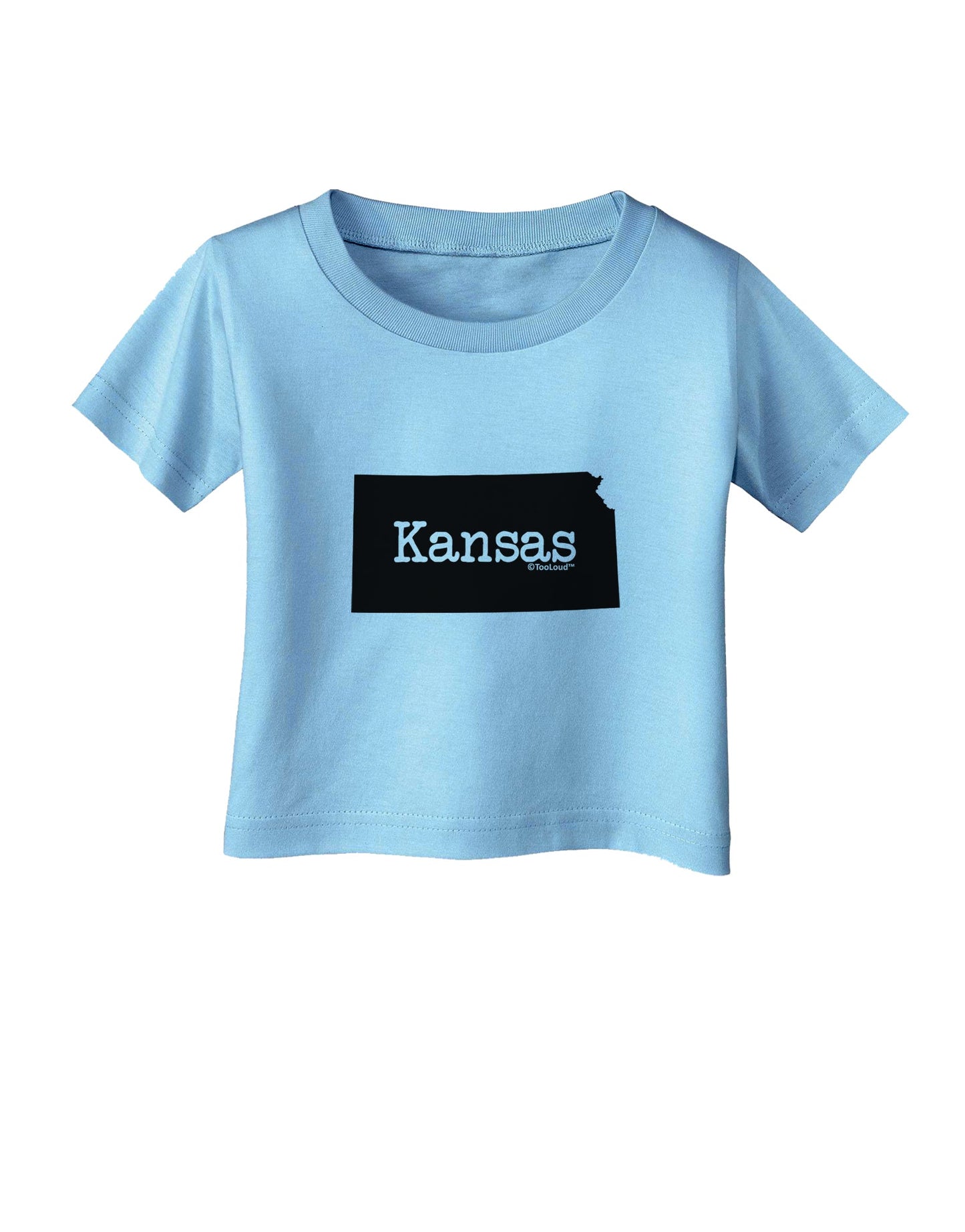Kansas - United States Shape Infant T-Shirt by TooLoud-Infant T-Shirt-TooLoud-Aquatic-Blue-06-Months-Davson Sales