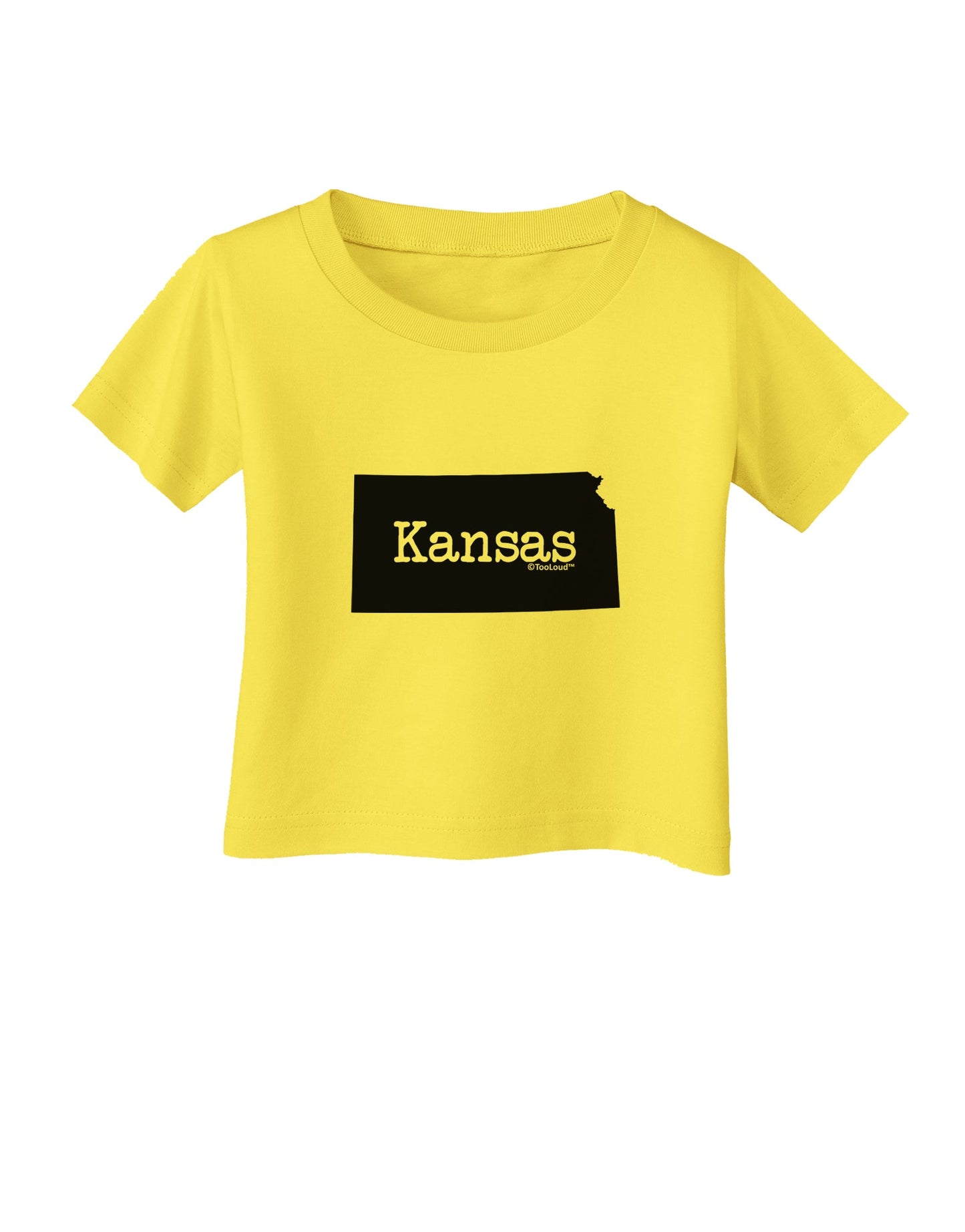 Kansas - United States Shape Infant T-Shirt by TooLoud-Infant T-Shirt-TooLoud-Yellow-06-Months-Davson Sales