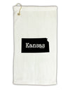 Kansas - United States Shape Micro Terry Gromet Golf Towel 11&#x22;x19-Golf Towel-TooLoud-White-Davson Sales