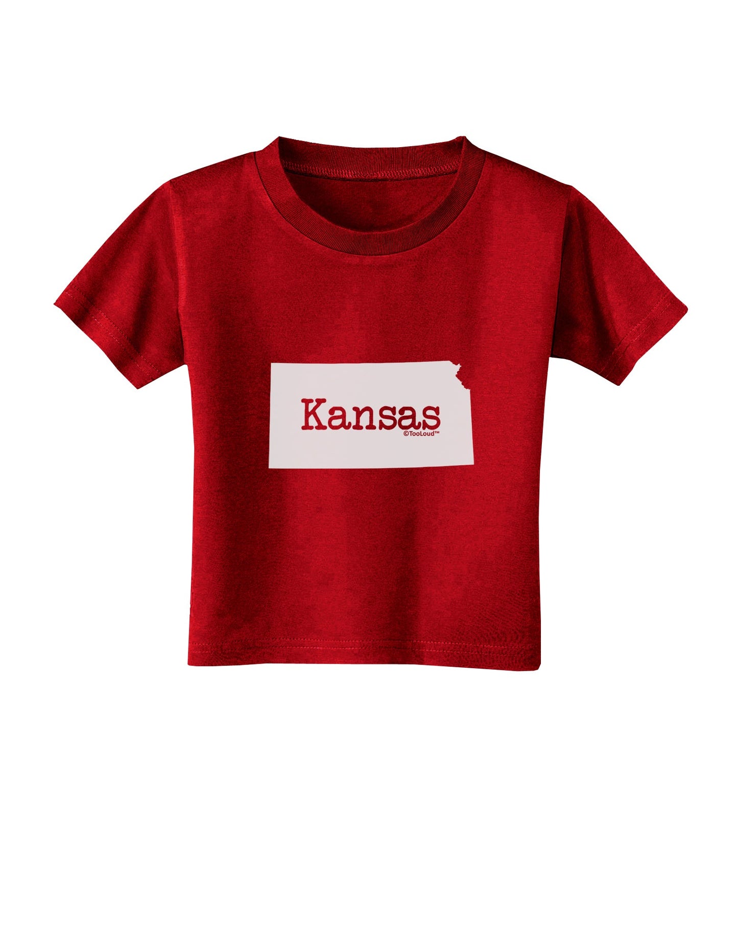 Kansas - United States Shape Toddler T-Shirt Dark by TooLoud-Toddler T-Shirt-TooLoud-Red-2T-Davson Sales