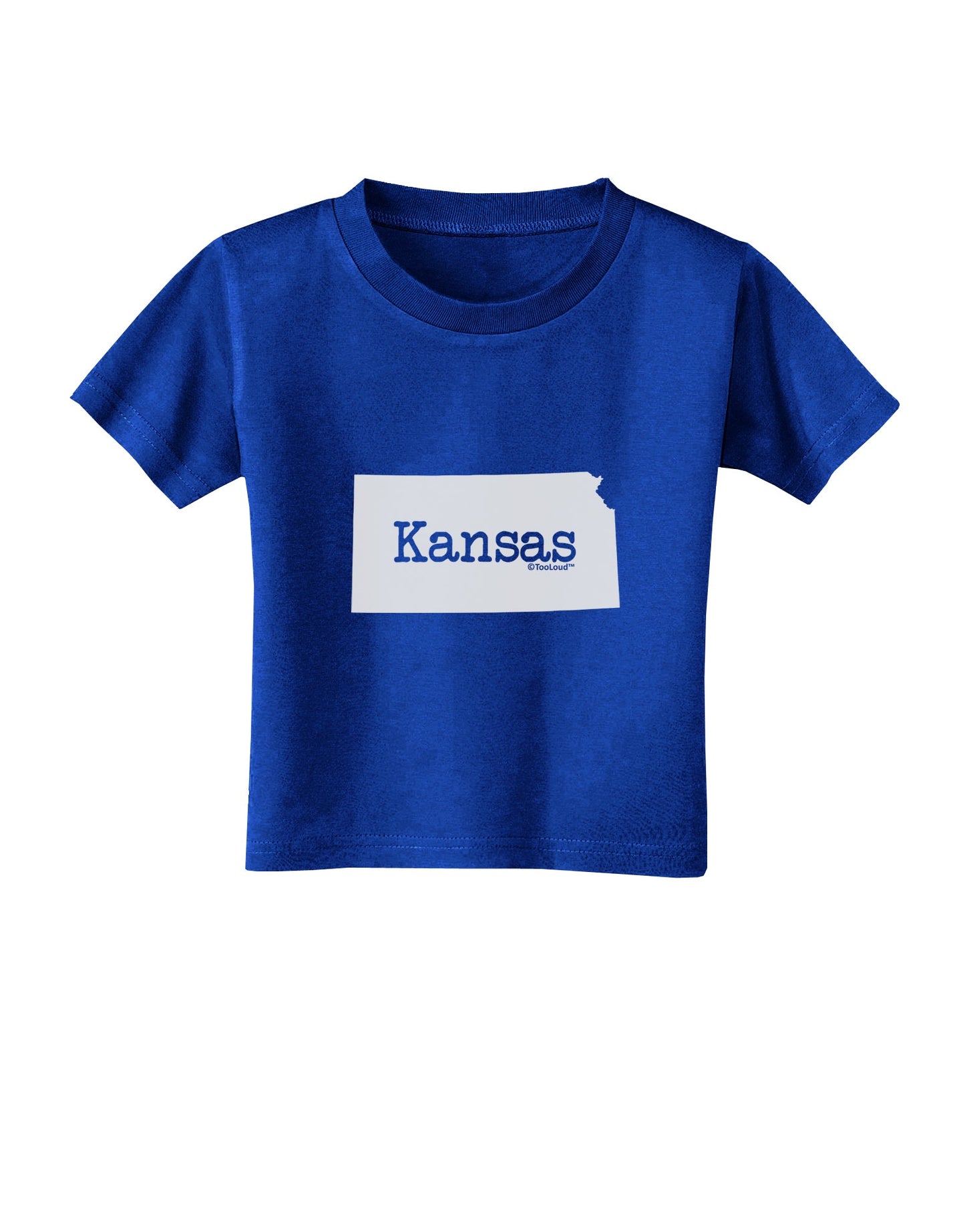 Kansas - United States Shape Toddler T-Shirt Dark by TooLoud-Toddler T-Shirt-TooLoud-Royal-Blue-2T-Davson Sales