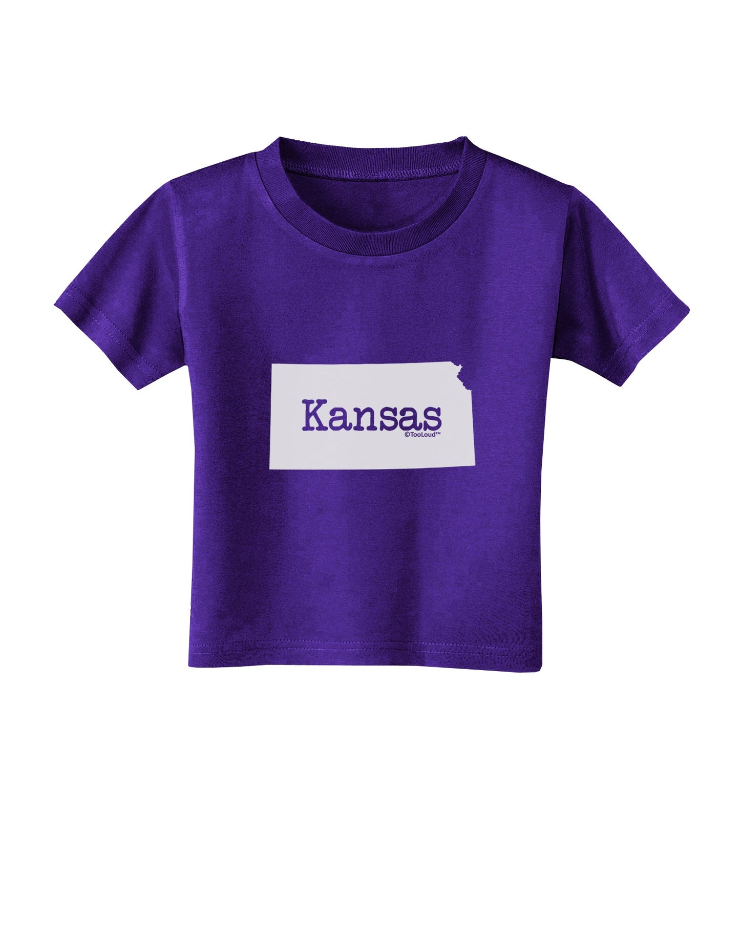 Kansas - United States Shape Toddler T-Shirt Dark by TooLoud-Toddler T-Shirt-TooLoud-Purple-2T-Davson Sales