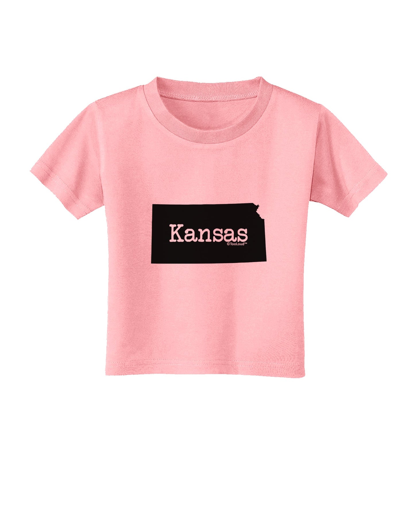 Kansas - United States Shape Toddler T-Shirt by TooLoud-Toddler T-Shirt-TooLoud-Candy-Pink-2T-Davson Sales