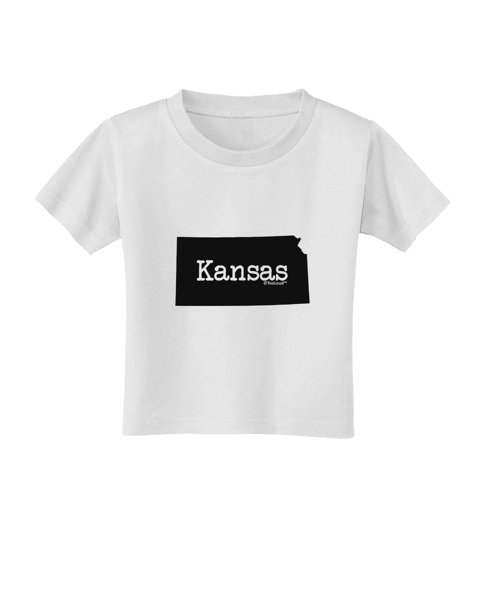 Kansas - United States Shape Toddler T-Shirt by TooLoud-Toddler T-Shirt-TooLoud-White-2T-Davson Sales