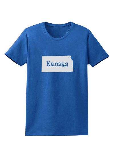 Kansas - United States Shape Womens Dark T-Shirt by TooLoud-Womens T-Shirt-TooLoud-Royal-Blue-X-Small-Davson Sales